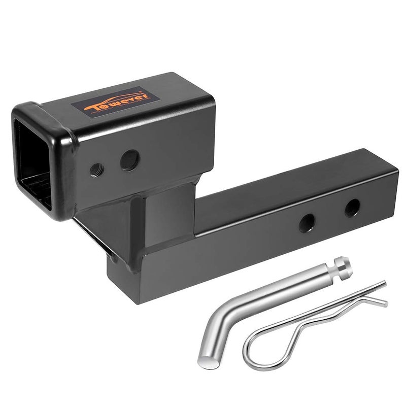 Towever 84122 Receiver Hitch Extender with 4" Drop/Rise, 9" Extension, Hitch Riser Solid Tube (GTW/TW 5000/500 LBS) with Pin and Clip - Image 1